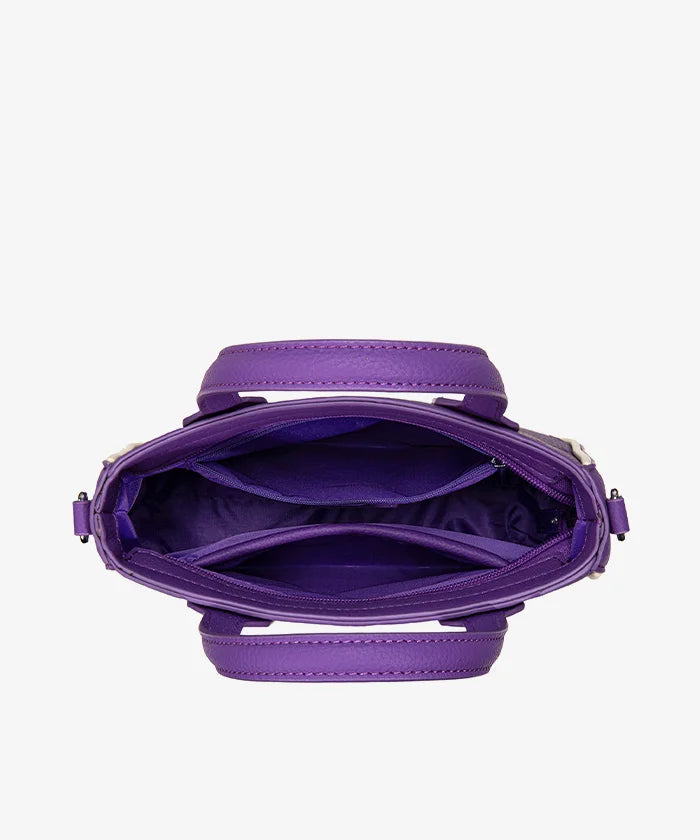 MONTANA WEST LICENSED TCU HORNED FROGS TOTE/CROSSBODY BAG - PURPLE