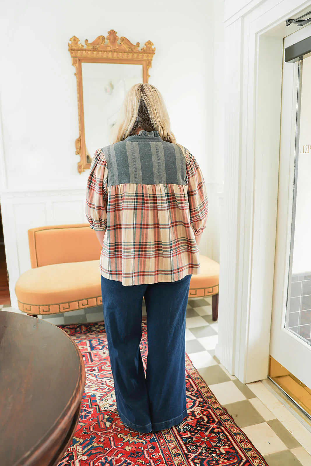 THE TINLEY PLAID TOP