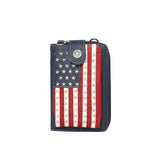 Montana West American Pride Phone Case Crossbody Wallet - Navy