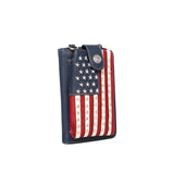 Montana West American Pride Phone Case Crossbody Wallet - Navy