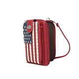 Montana West American Pride Phone Case Crossbody Wallet - Red