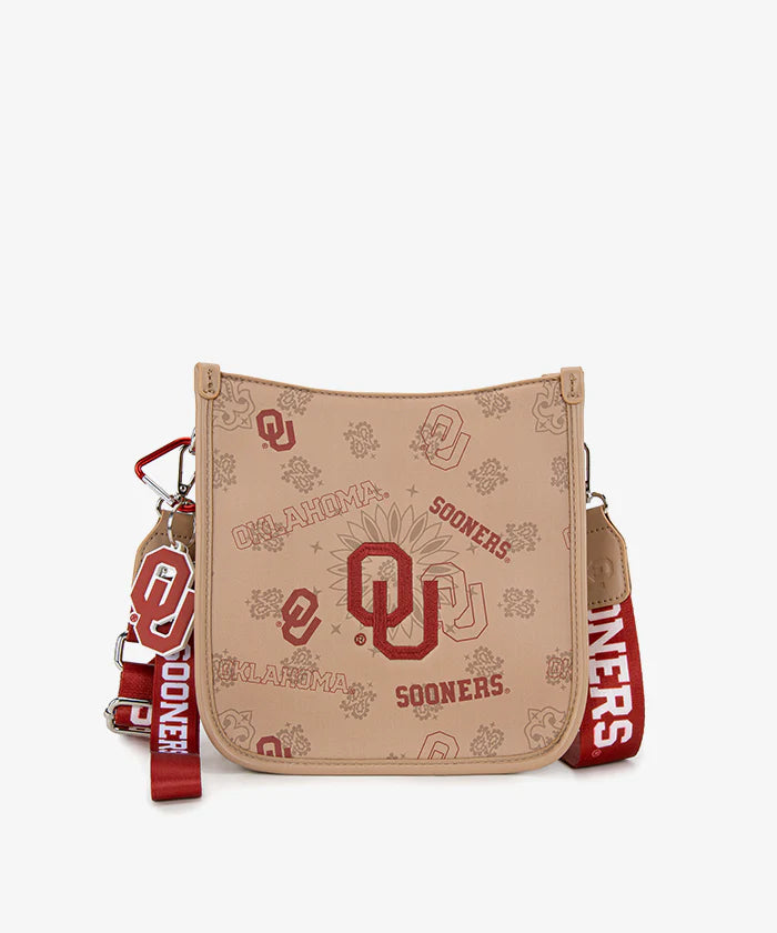 MONTANA WEST OKLAHOMA SOONERS CROSSBODY BAG - TAN