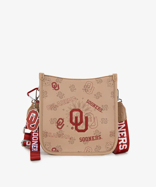 MONTANA WEST OKLAHOMA SOONERS CROSSBODY BAG - TAN