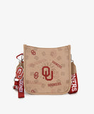 MONTANA WEST OKLAHOMA SOONERS CROSSBODY BAG - TAN