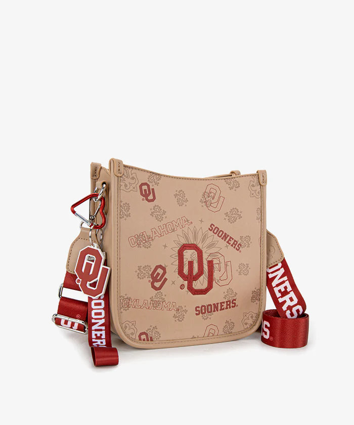 MONTANA WEST OKLAHOMA SOONERS CROSSBODY BAG - TAN