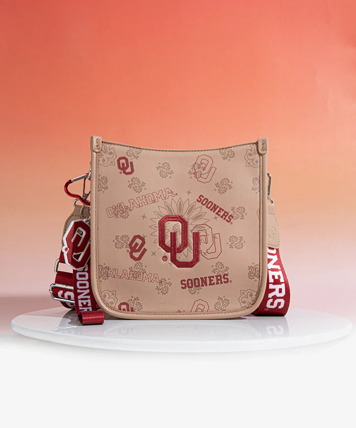 MONTANA WEST OKLAHOMA SOONERS CROSSBODY BAG - TAN