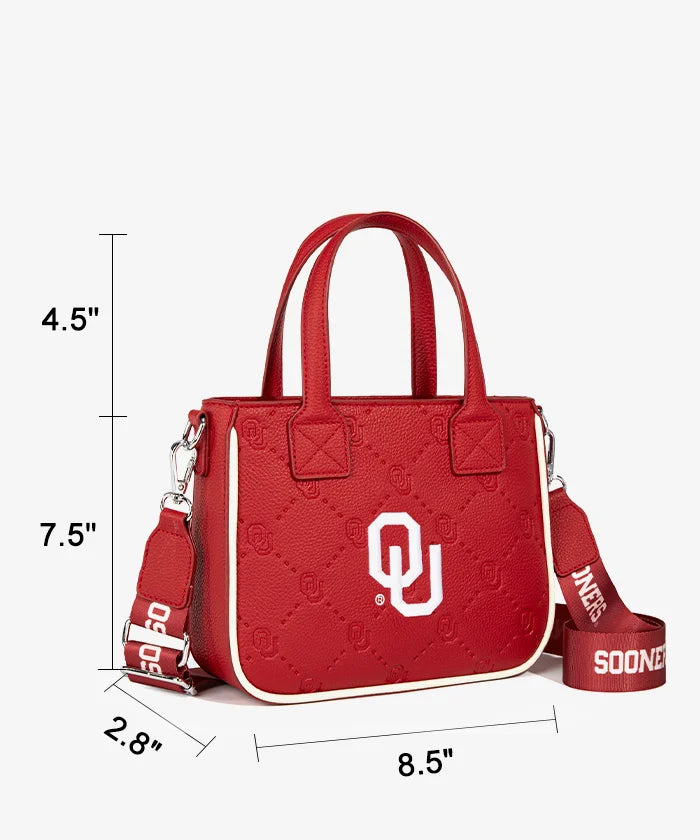 MONTANA WEST OKLAHOMA SOONERS TOTE BAG WITH COIN POUCH