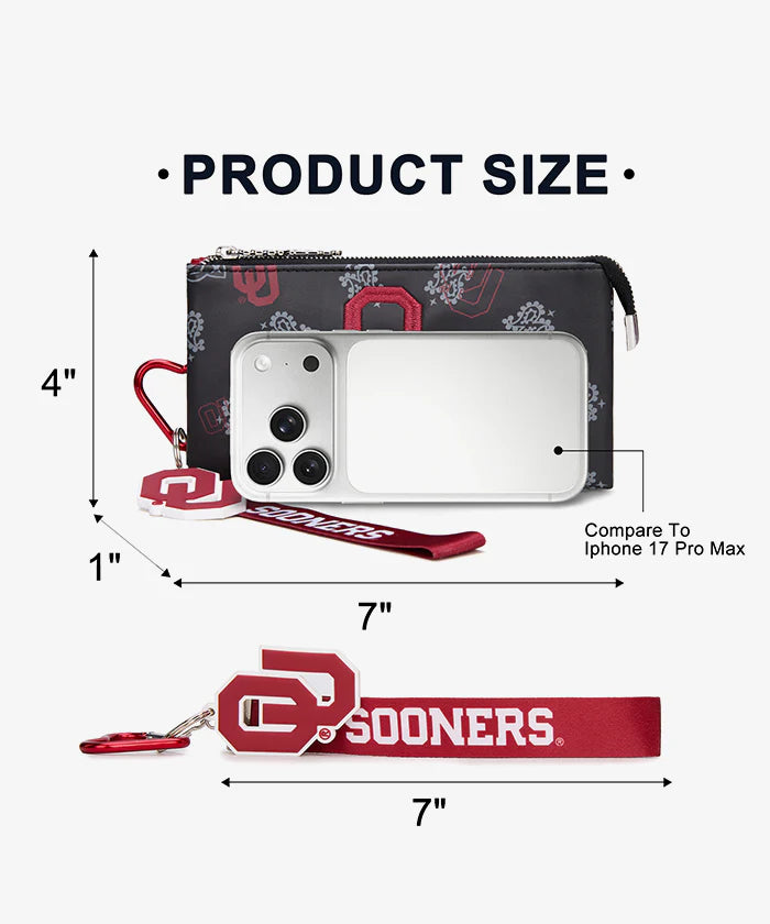 MONTANA WEST OKLAHOMA SOONERS WRISTLET WALLET