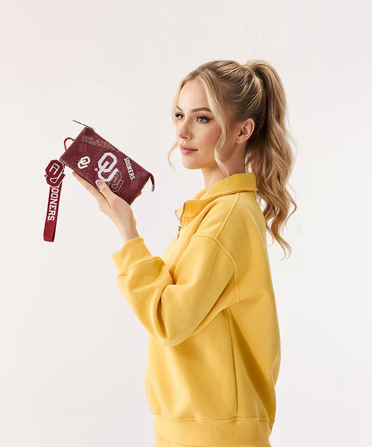 MONTANA WEST OKLAHOMA SOONERS WRISTLET WALLET