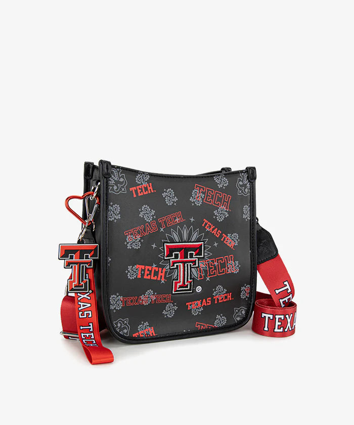 MONTANA WEST TEXAS TECH RED RAIDERS CROSSBODY BAG - BLACK