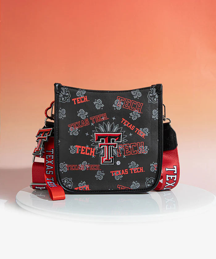 MONTANA WEST TEXAS TECH RED RAIDERS CROSSBODY BAG - BLACK