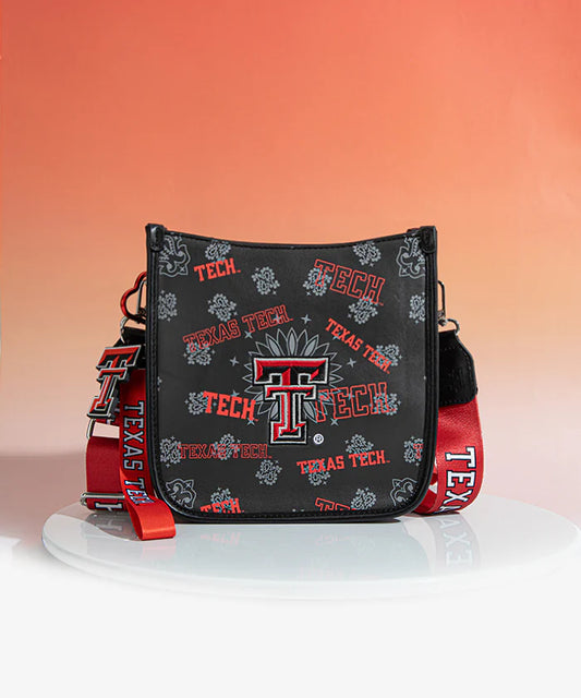 MONTANA WEST TEXAS TECH RED RAIDERS CROSSBODY BAG - BLACK