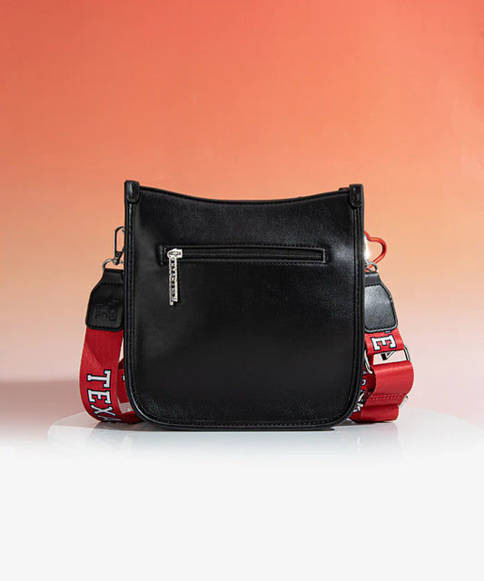 MONTANA WEST TEXAS TECH RED RAIDERS CROSSBODY BAG - BLACK