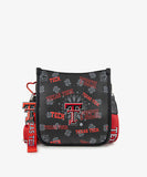 MONTANA WEST TEXAS TECH RED RAIDERS CROSSBODY BAG - BLACK