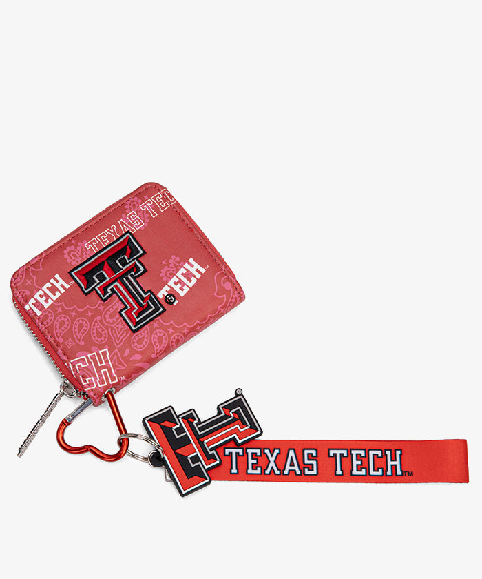 MONTANA WEST LICENSED TEXAS TECH UNIVERSITY RED RAIDERS MINI WRISTLET WALLET - RED