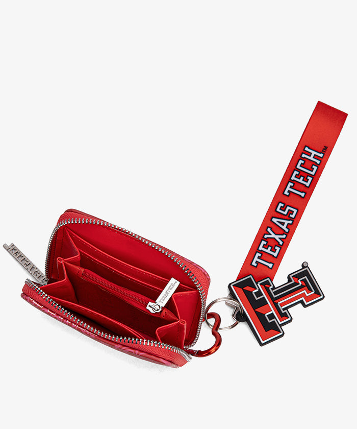 MONTANA WEST LICENSED TEXAS TECH UNIVERSITY RED RAIDERS MINI WRISTLET WALLET - RED