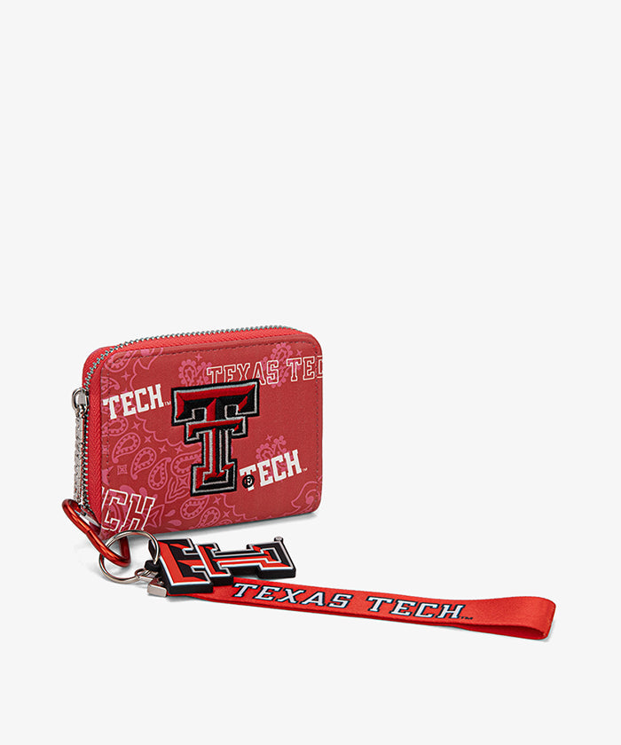 MONTANA WEST LICENSED TEXAS TECH UNIVERSITY RED RAIDERS MINI WRISTLET WALLET - RED