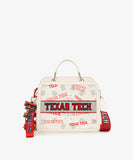 MONTANA WEST TEXAS TECH RED RAIDERS SATCHEL CROSSBODY BAG - BEIGE