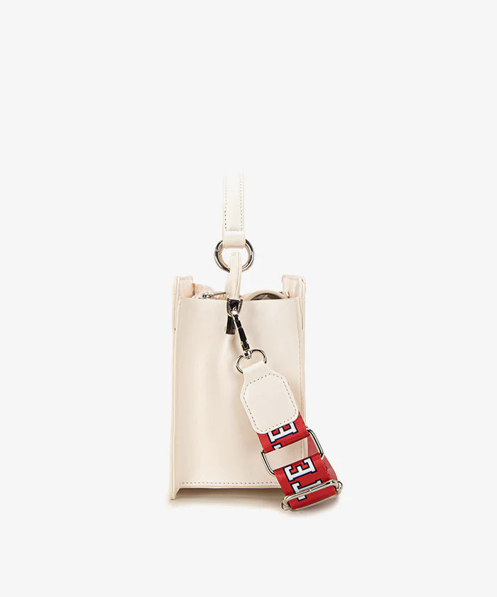 MONTANA WEST TEXAS TECH RED RAIDERS SATCHEL CROSSBODY BAG - BEIGE