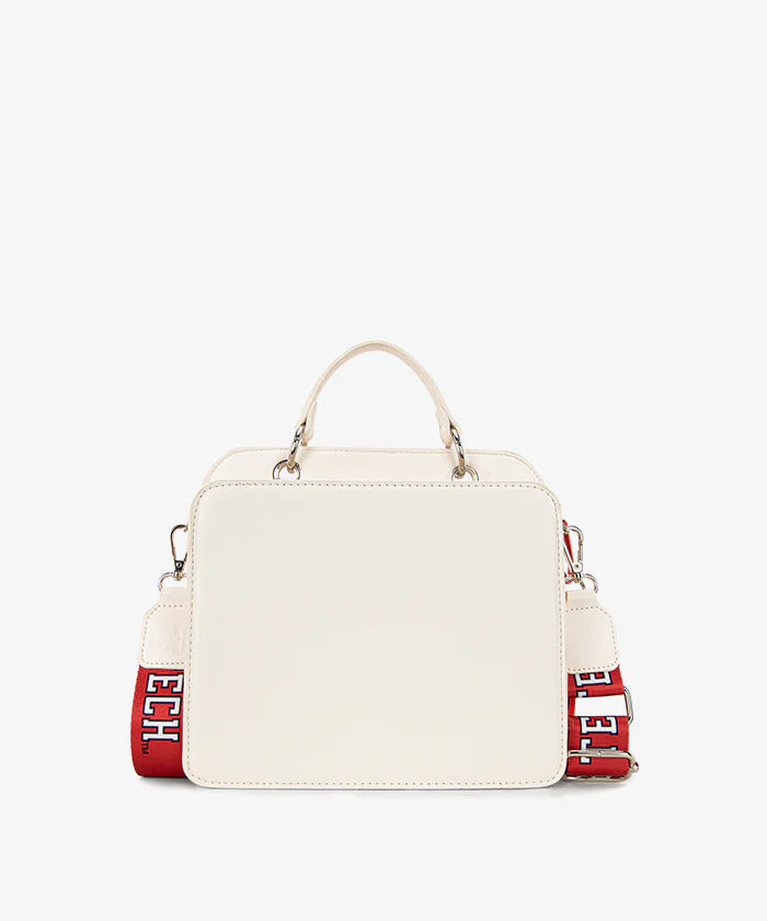 MONTANA WEST TEXAS TECH RED RAIDERS SATCHEL CROSSBODY BAG - BEIGE