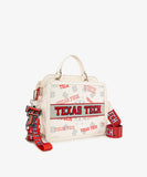 MONTANA WEST TEXAS TECH RED RAIDERS SATCHEL CROSSBODY BAG - BEIGE