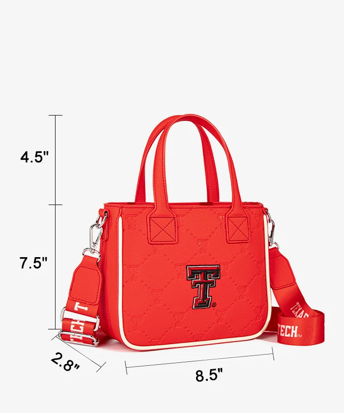 MONTANA WEST TEXAS TECH RED RAIDERS TOTE BAG WITH COIN POUCH - RED