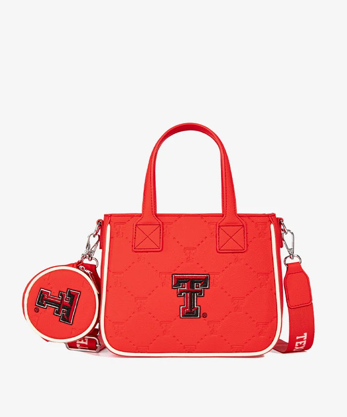 MONTANA WEST TEXAS TECH RED RAIDERS TOTE BAG WITH COIN POUCH - RED