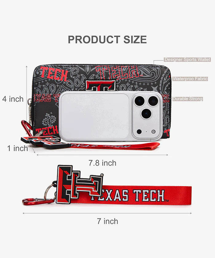 MONTANA WEST TEXAS TECH RED RAIDERS WALLET - BLACK