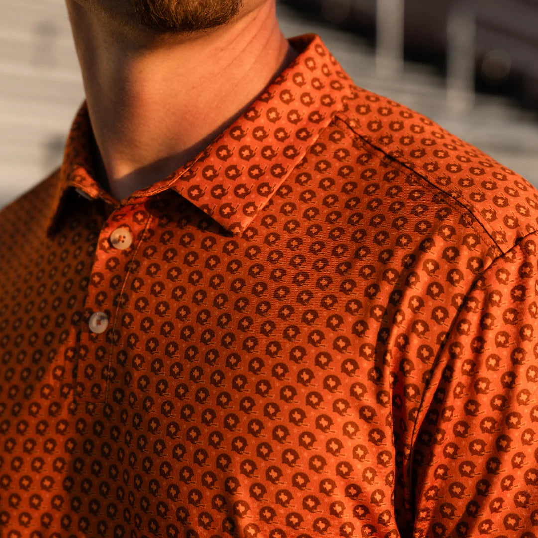 Burlebo Performance Polo - Vintage Helmets - Orange