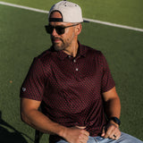Burlebo Performance Polo - Vintage Helmets - Black and Red