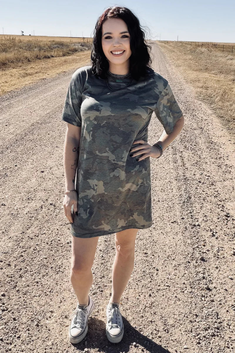 CAMO KREEK T-SHIRT DRESS