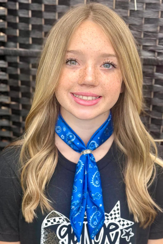 MINI BANDANA BABE BLUE WILD RAG