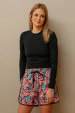 MIDNIGHT BLOOM LONG SHORTS
