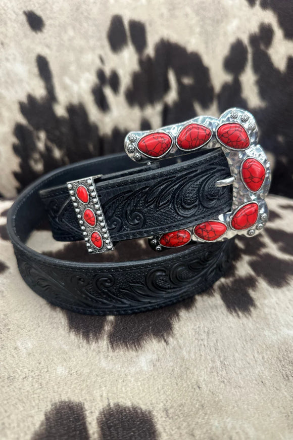 BUCKLE UP BELT BUCKLE RED