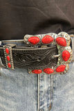 BUCKLE UP BELT BUCKLE RED