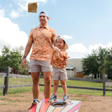 Burlebo Performance Polo - Orange Texas Camo