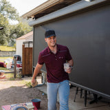 Burlebo Pearl Snap Performance Polo - Maroon