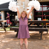 Burlebo Youth Moxie Dress - Texas Maroon & Grey