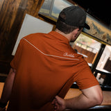 Burlebo Pearl Snap Performance Polo - Orange