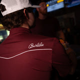 Burlebo Pearl Snap Performance Polo - Maroon