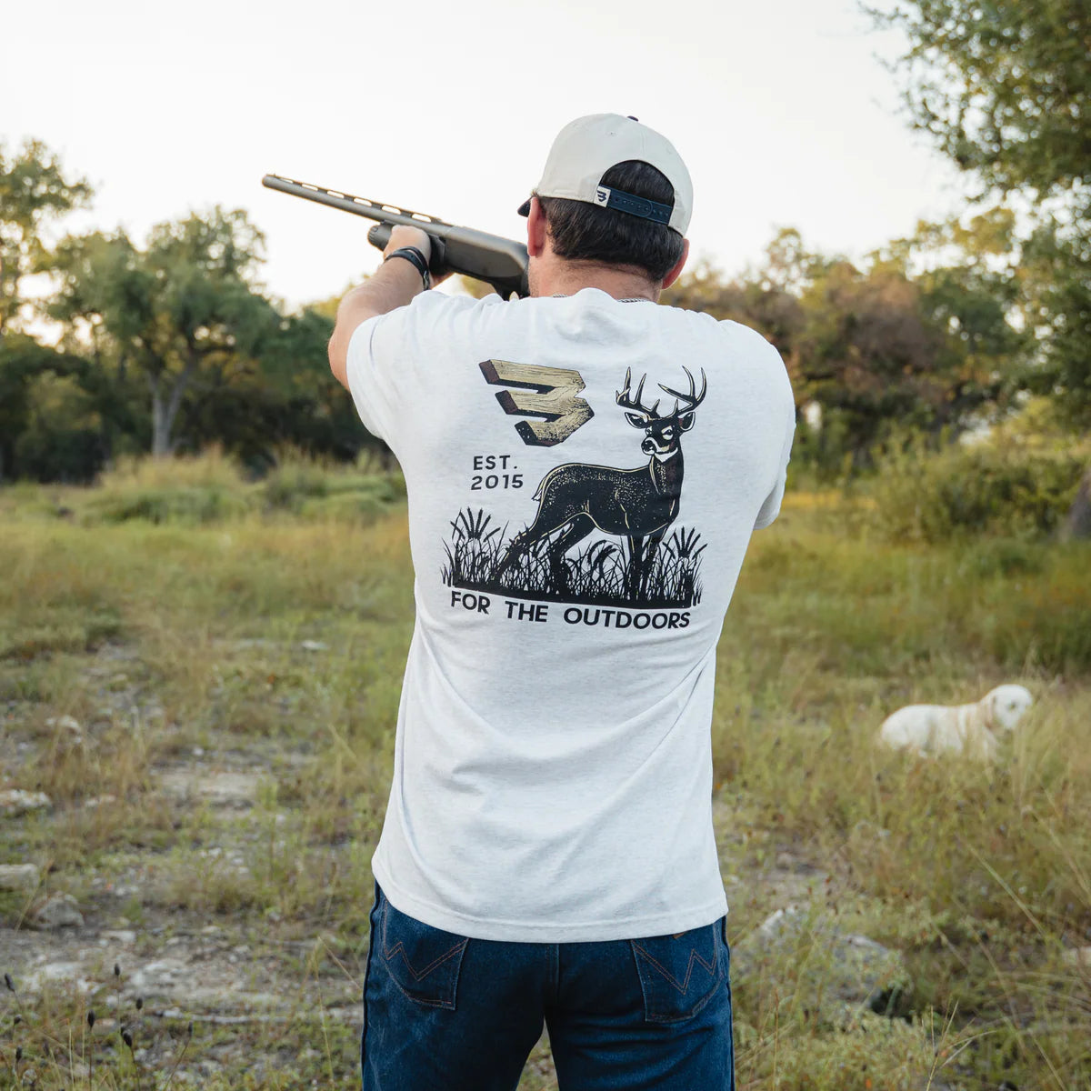 Burlebo Short Sleeve Tee - For The Outdoors - Oatmeal