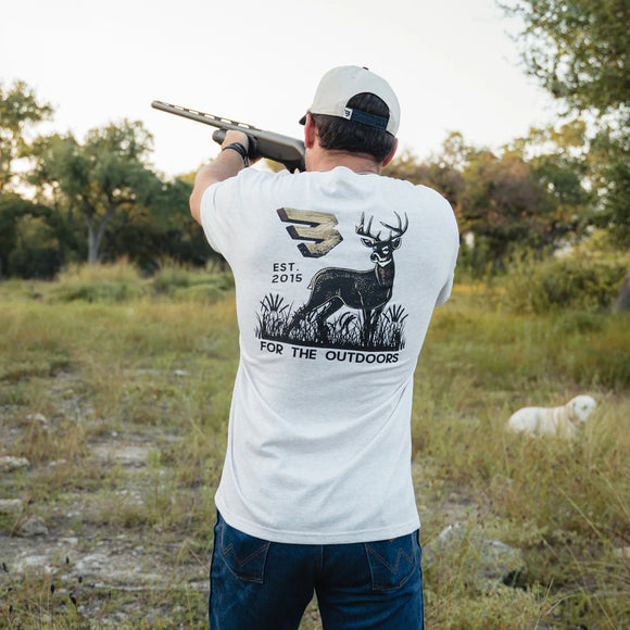 Burlebo Short Sleeve Tee - For The Outdoors - Oatmeal