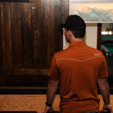 Burlebo Pearl Snap Performance Polo - Orange