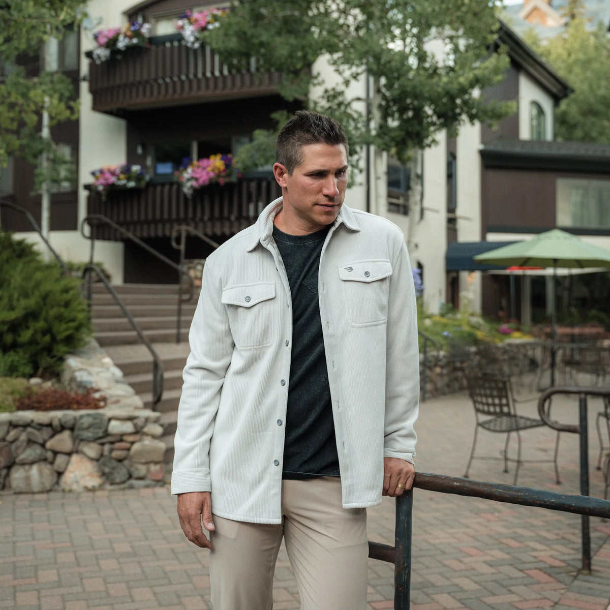 BURLEBO KINGS JACKET - LIGHT GREY & CLASSIC DEER CAMO LINING