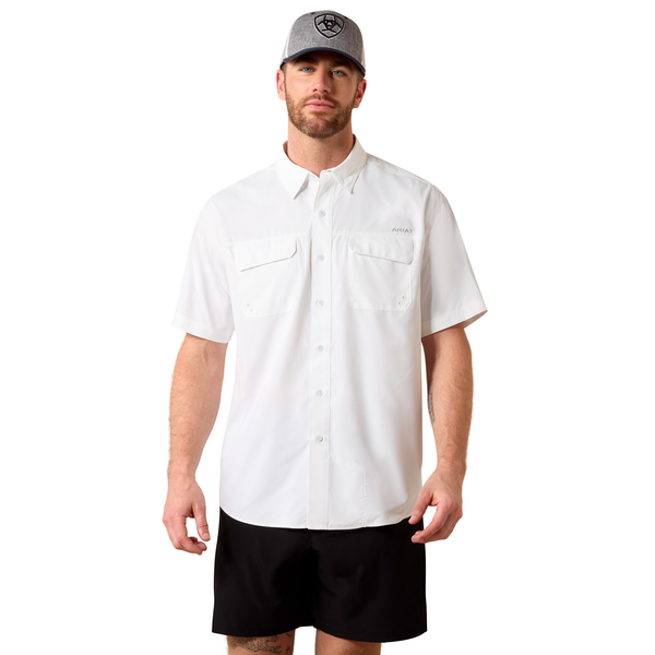 ARIAT MENS VENTTEK OUTBOUND SHORT SLEEVE SHIRT - WHITE