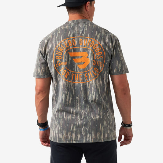 BURLEBO VINTAGE WASHED GRAPHIC TEE - FIELD BADGE