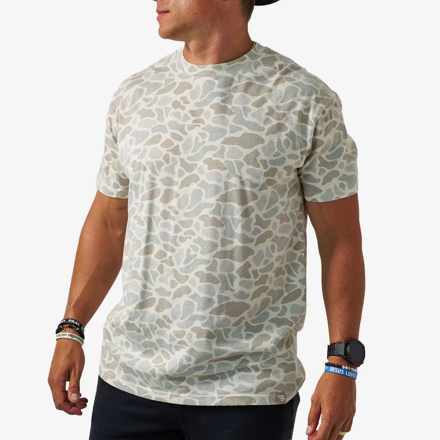BURLEBO Vintage Washed Tee - Classic Deer Camo