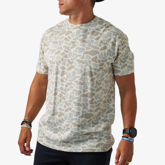 BURLEBO Vintage Washed Tee - Classic Deer Camo