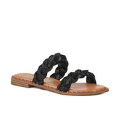 VERY G WOMEN'S TWISTY SLIDE SANDAL - BLACK