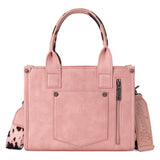Wrangler Cow Print Concealed Carry Tote/Crossbody - Pink